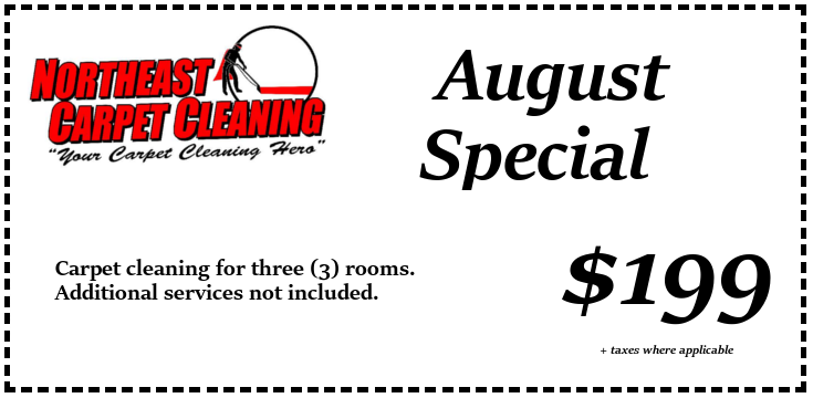 Carpet cleaning for three rooms for $199.00